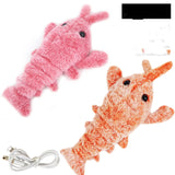 Pet Toys Electric Jumping Shrimp USB Charging Simulation Funny
